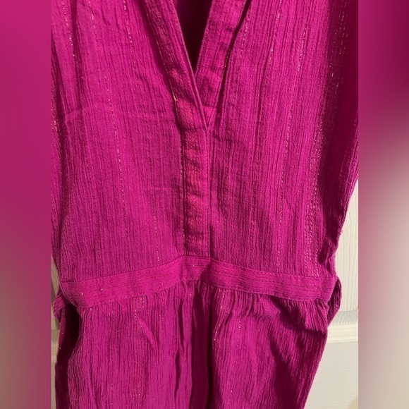 Anthropologie Maeve Fuchsia Batavia Sleeveless Metallic Top - Picture 4 of 9